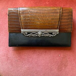 Vintage Brighton Elegant Brown and Black Clutch